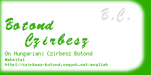 botond czirbesz business card